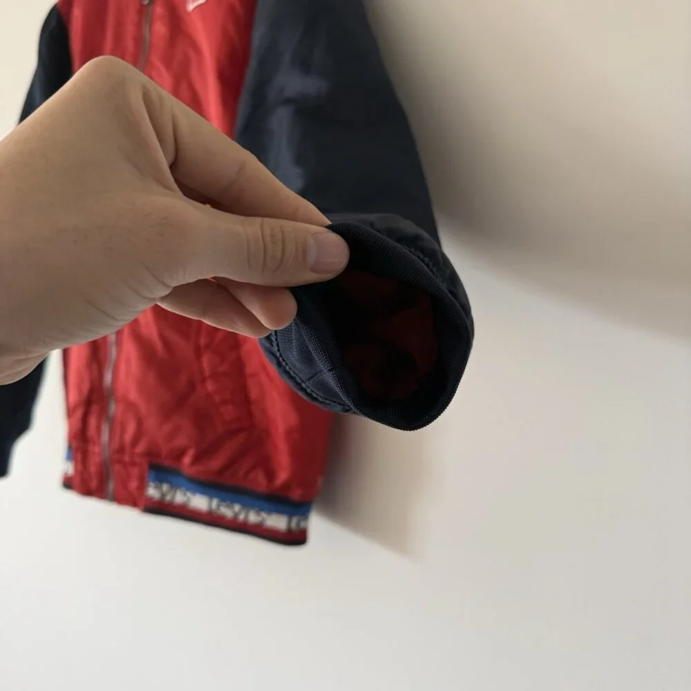 Levi’s Bomber Jacket Coat Boys Sz XL 13-15 Yrs Red White Blue Retro Flag Preppy‎